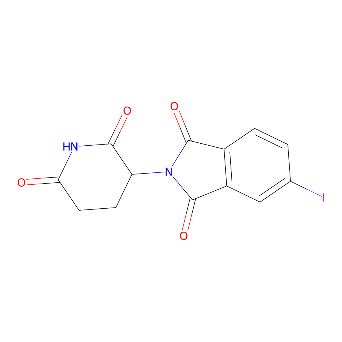 2-(2,6-Dioxopiperidin-3-yl)-5-iodoisoindoline-1,3-dione molecular structure, CAS 2509137-01-1
