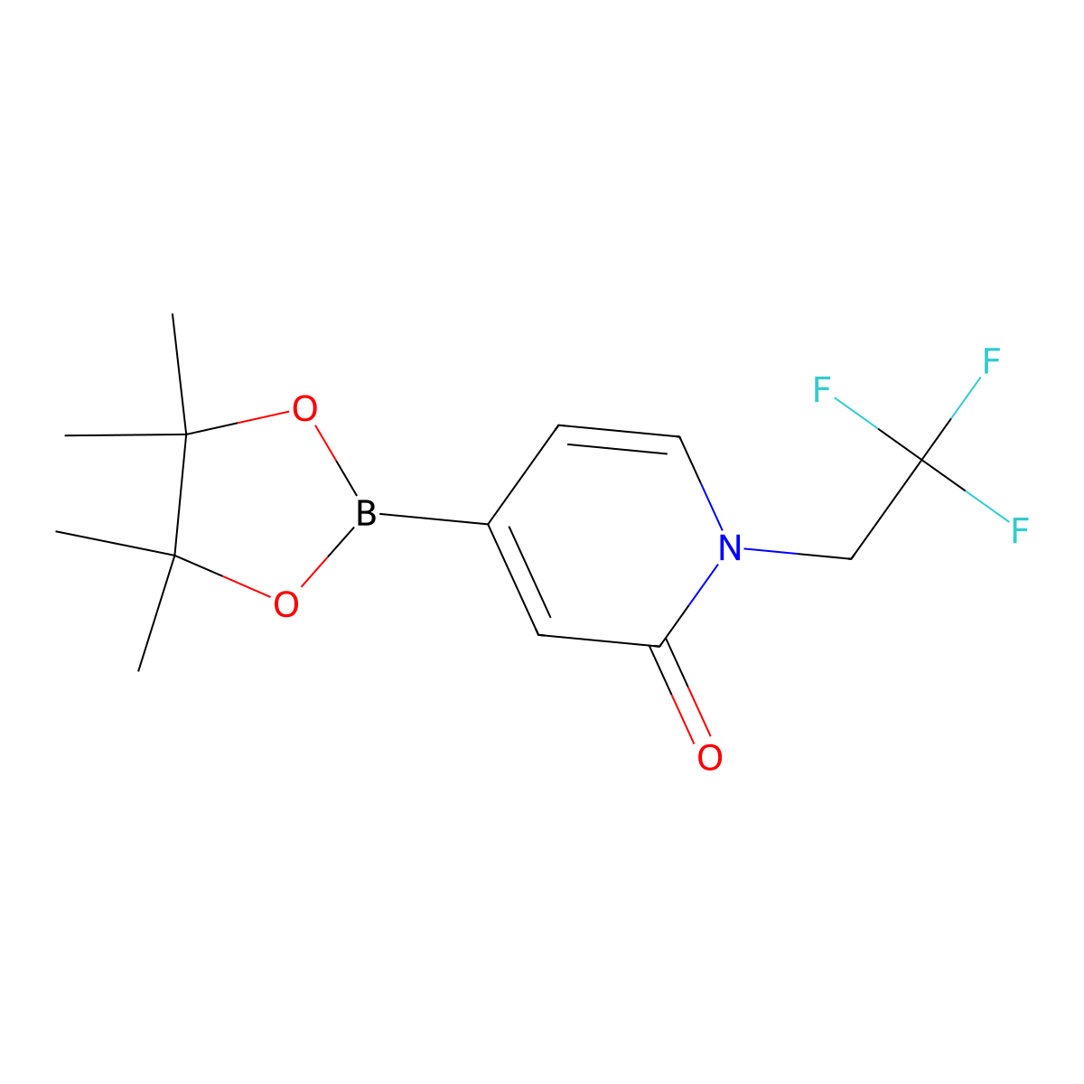 4-(4,4,5,5-Tetramethyl-1,3,2-dioxaborolan-2-yl)-1-(2,2,2-trifluoroethyl)pyridin-2(1H)-one molecular structure, CAS 2509138-07-0