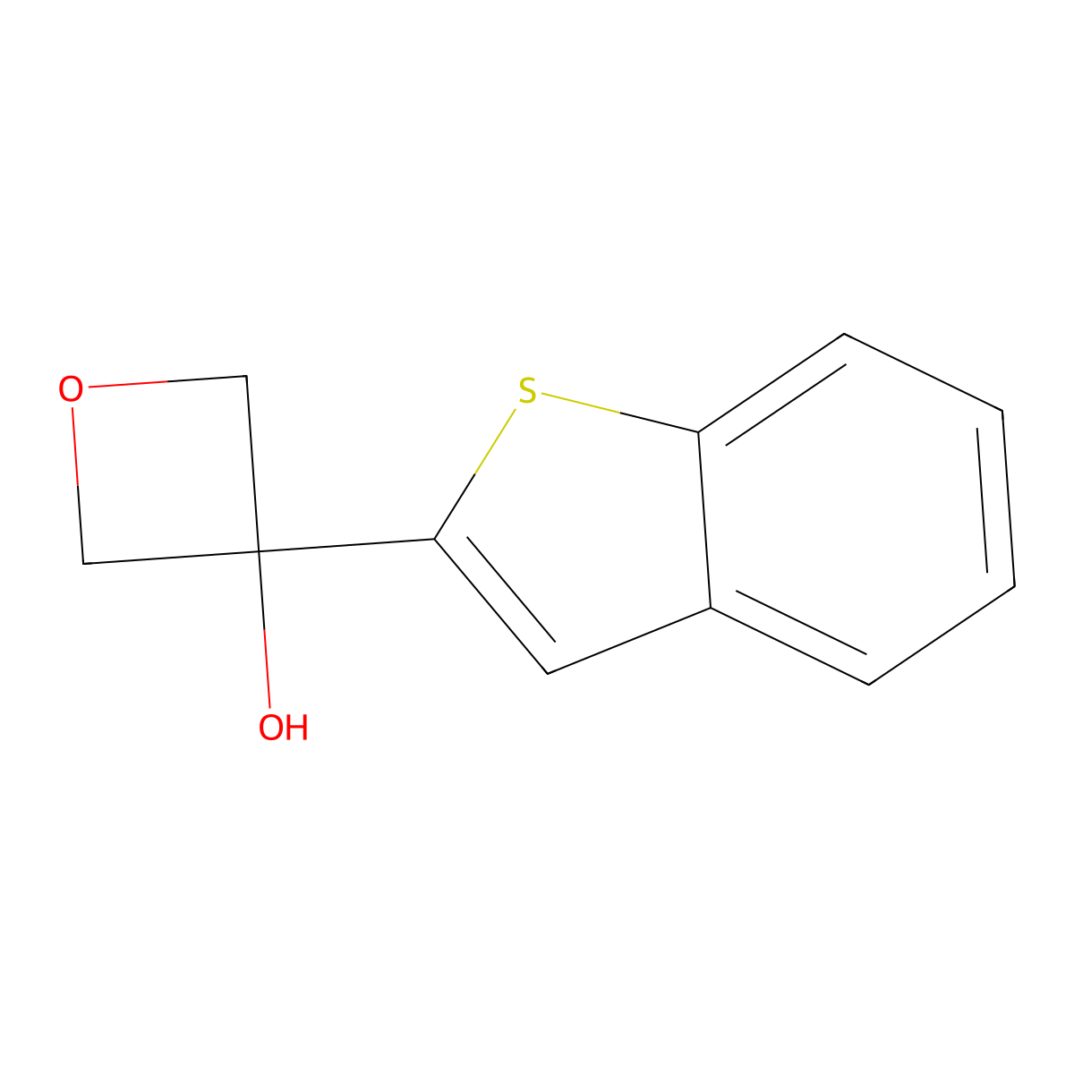 3-(Benzo[b]thiophen-2-yl)oxetan-3-ol molecular structure, CAS 2509242-39-9