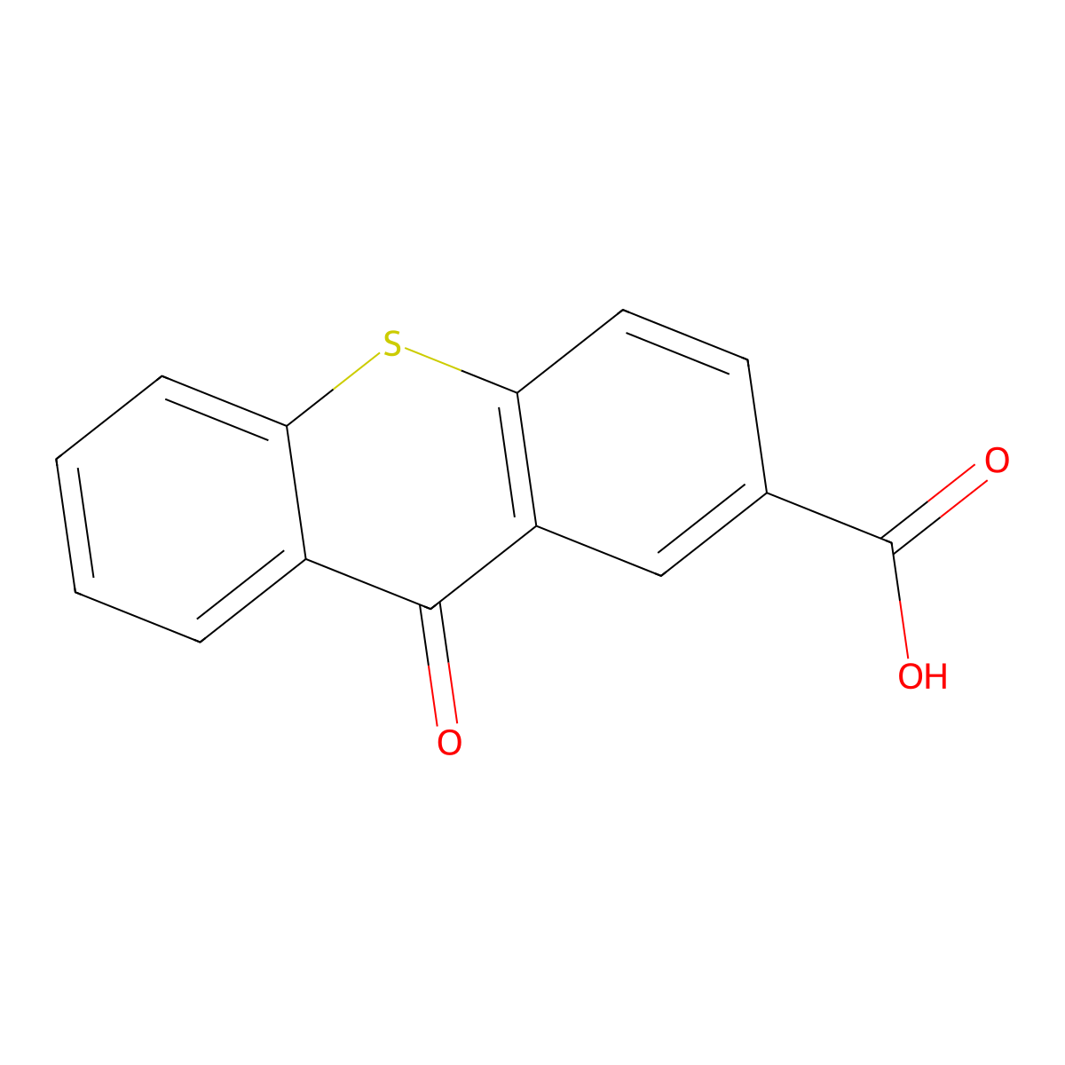 9-oxo-9H-Thioxanthene-2-carboxylic acid molecular structure, CAS 25095-94-7