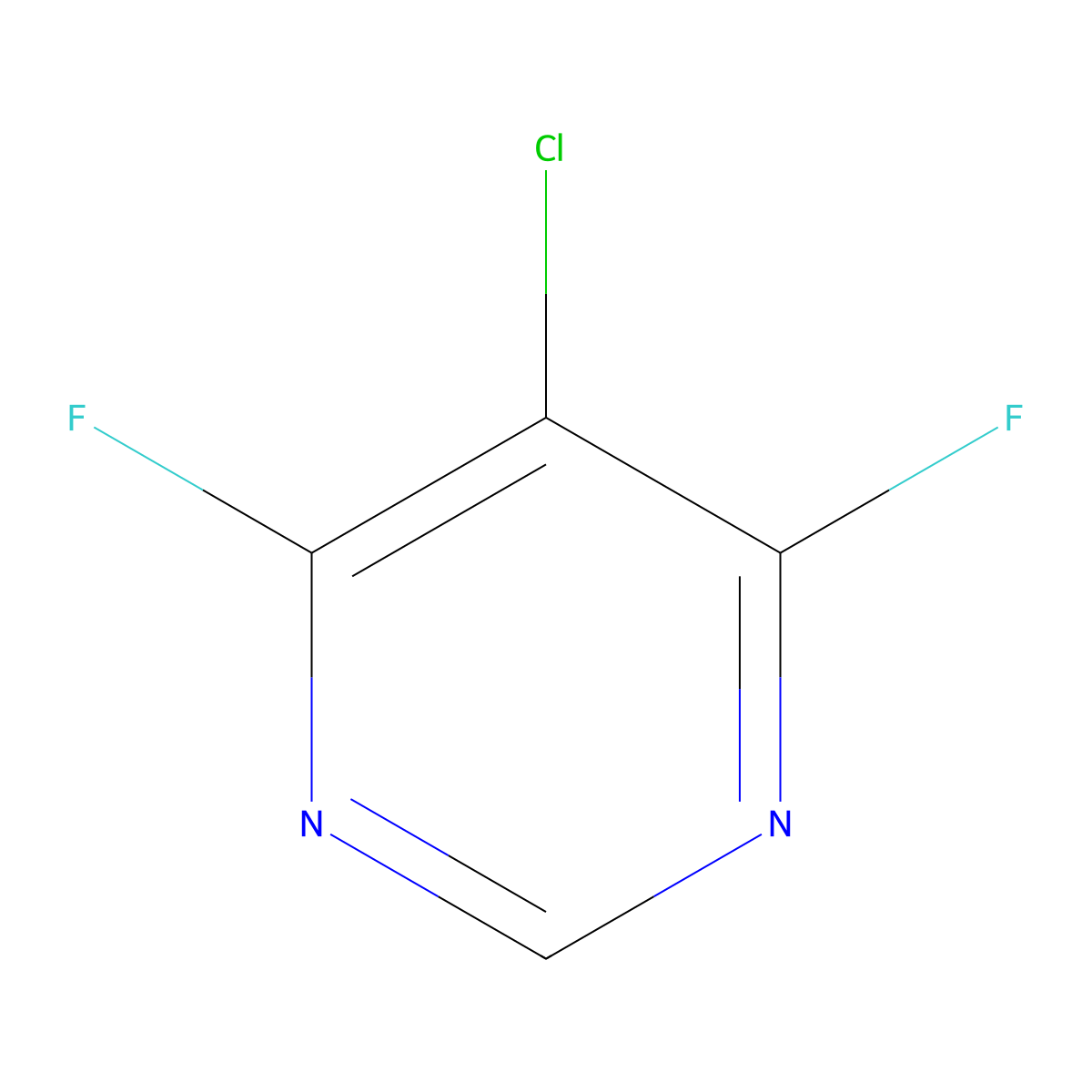 5-chloro-4,6-difluoroPyrimidine molecular structure, CAS 25096-66-6