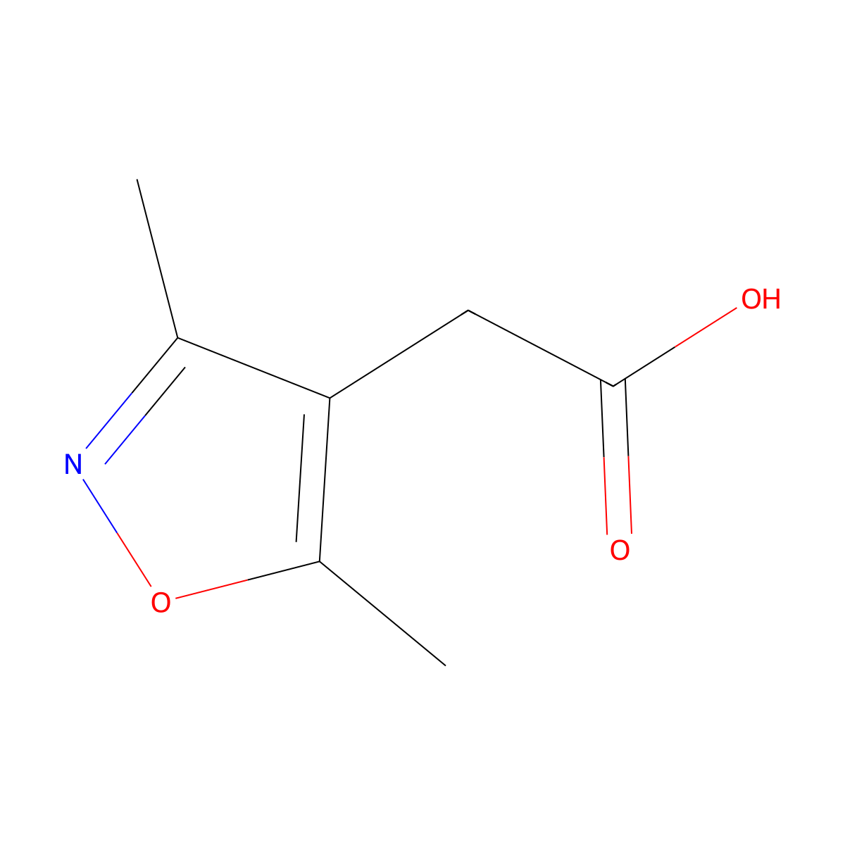 2-(Dimethyl-1,2-oxazol-4-yl)acetic acid molecular structure, CAS 2510-27-2