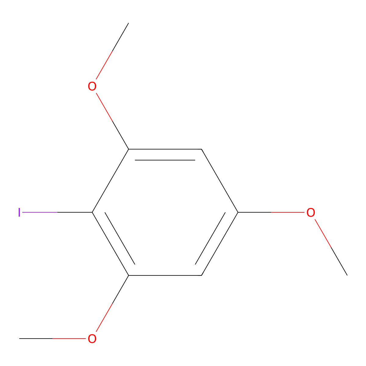 1,3,5-Trimethoxy-4-iodobenzene molecular structure, CAS 2510-49-8
