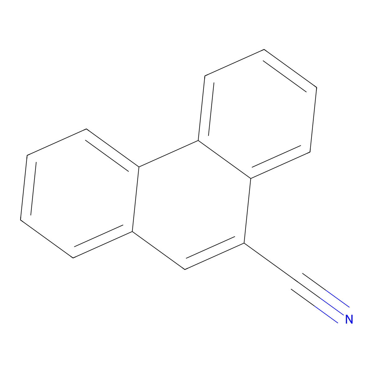 9-Phenanthrenecarbonitrile molecular structure, CAS 2510-55-6