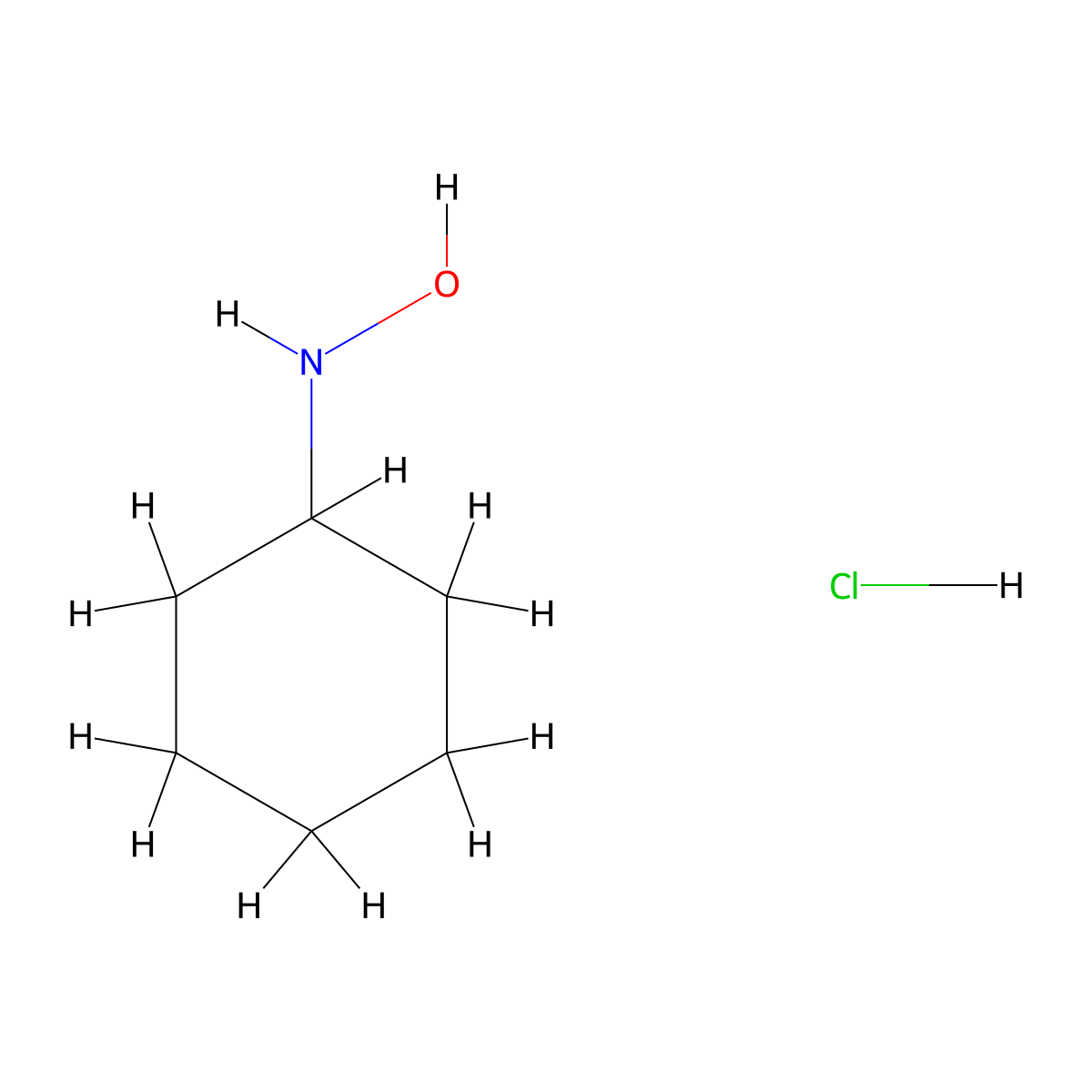 N-Cyclohexylhydroxylamine hydrochloride molecular structure, CAS 25100-12-3