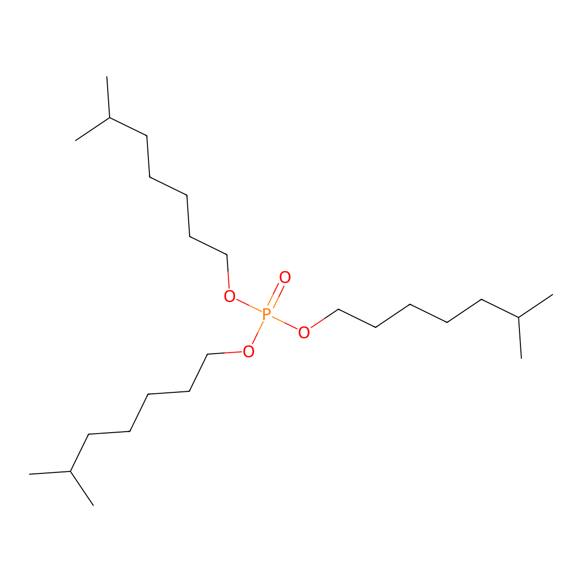 Triisooctyl phosphate molecular structure, CAS 25103-23-5