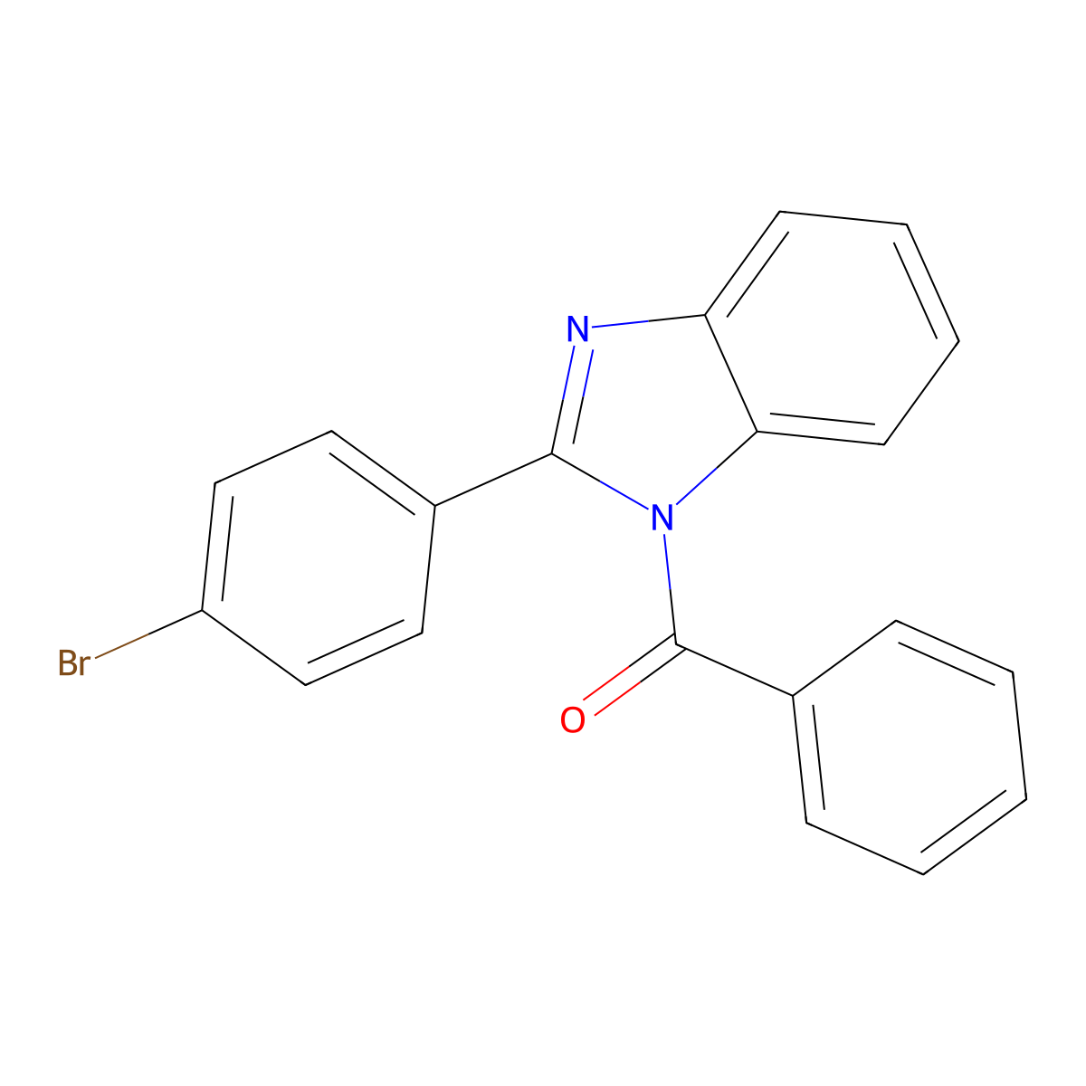 1-benzoyl-2-(4-bromophenyl)-1H-benzimidazole molecular structure, CAS 25106-70-1