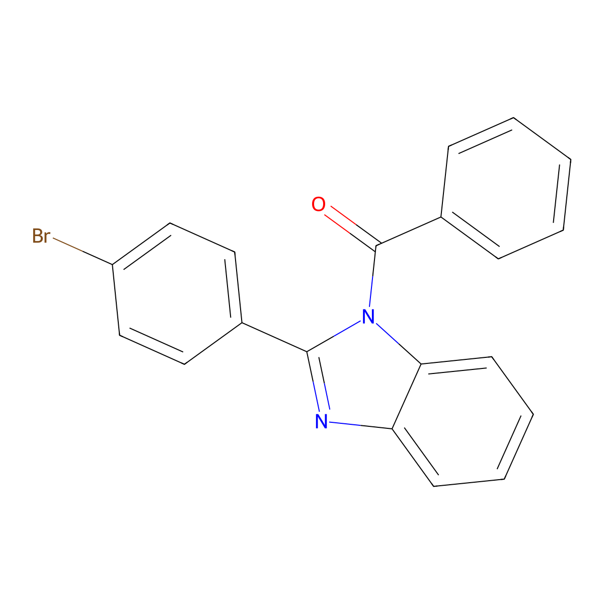 1-benzoyl-2-(4-bromophenyl)-1H-benzimidazole molecular structure, CAS 25106-70-1