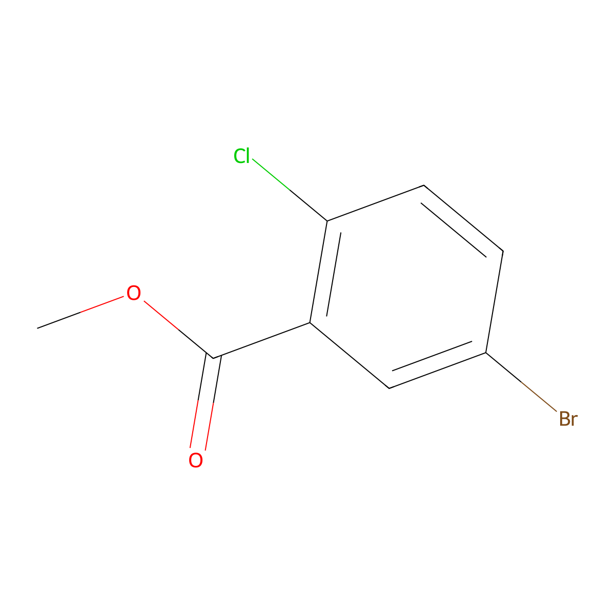 Methyl 5-bromo-2-chlorobenzoate molecular structure, CAS 251085-87-7