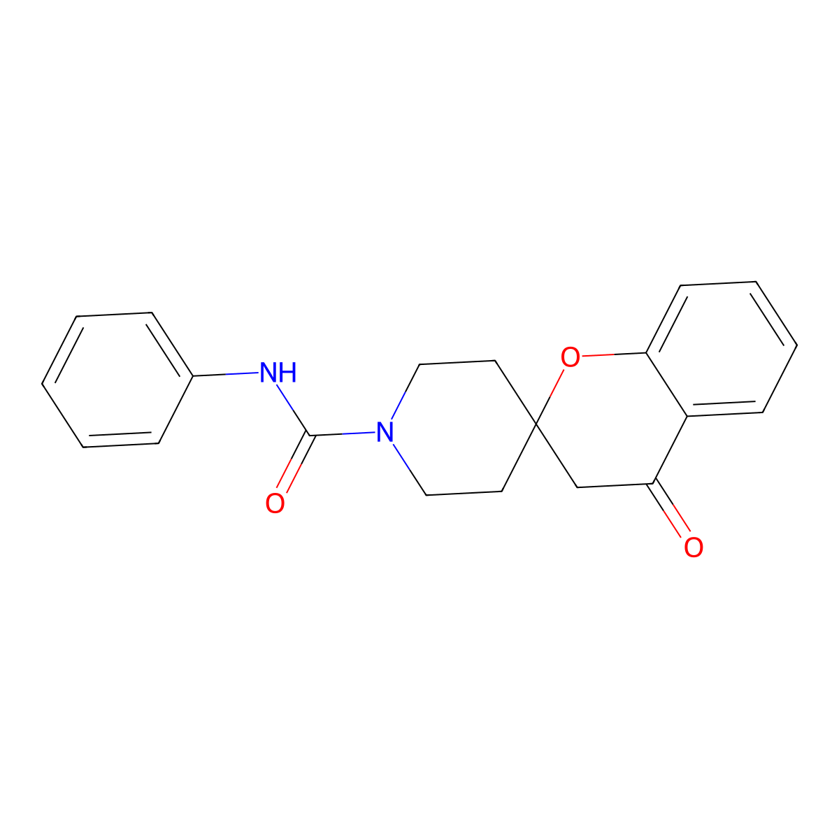 4-oxo-N-phenylspiro[chroman-2,4'-piperidine]-1'-carboxamide molecular structure, CAS 251088-09-2