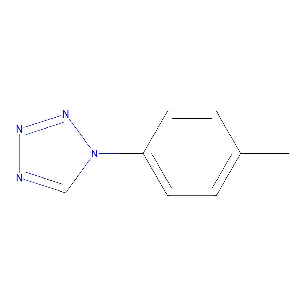 1-(4-Methylphenyl)-1h-tetrazole molecular structure, CAS 25109-04-0