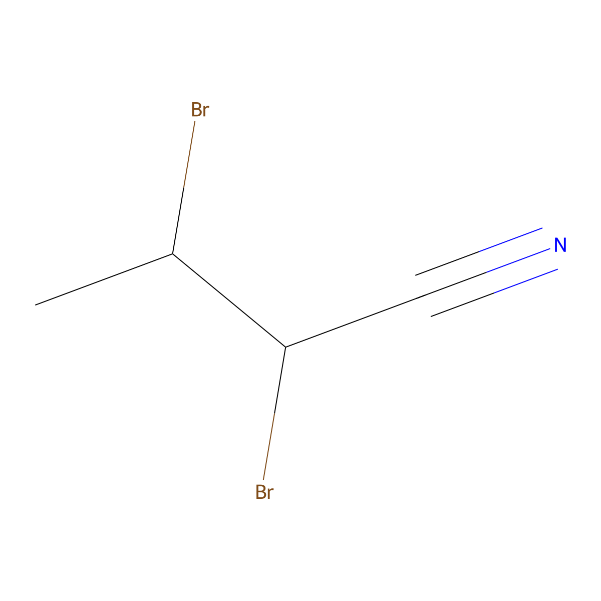 2,3-Dibromobutanenitrile molecular structure, CAS 25109-76-6