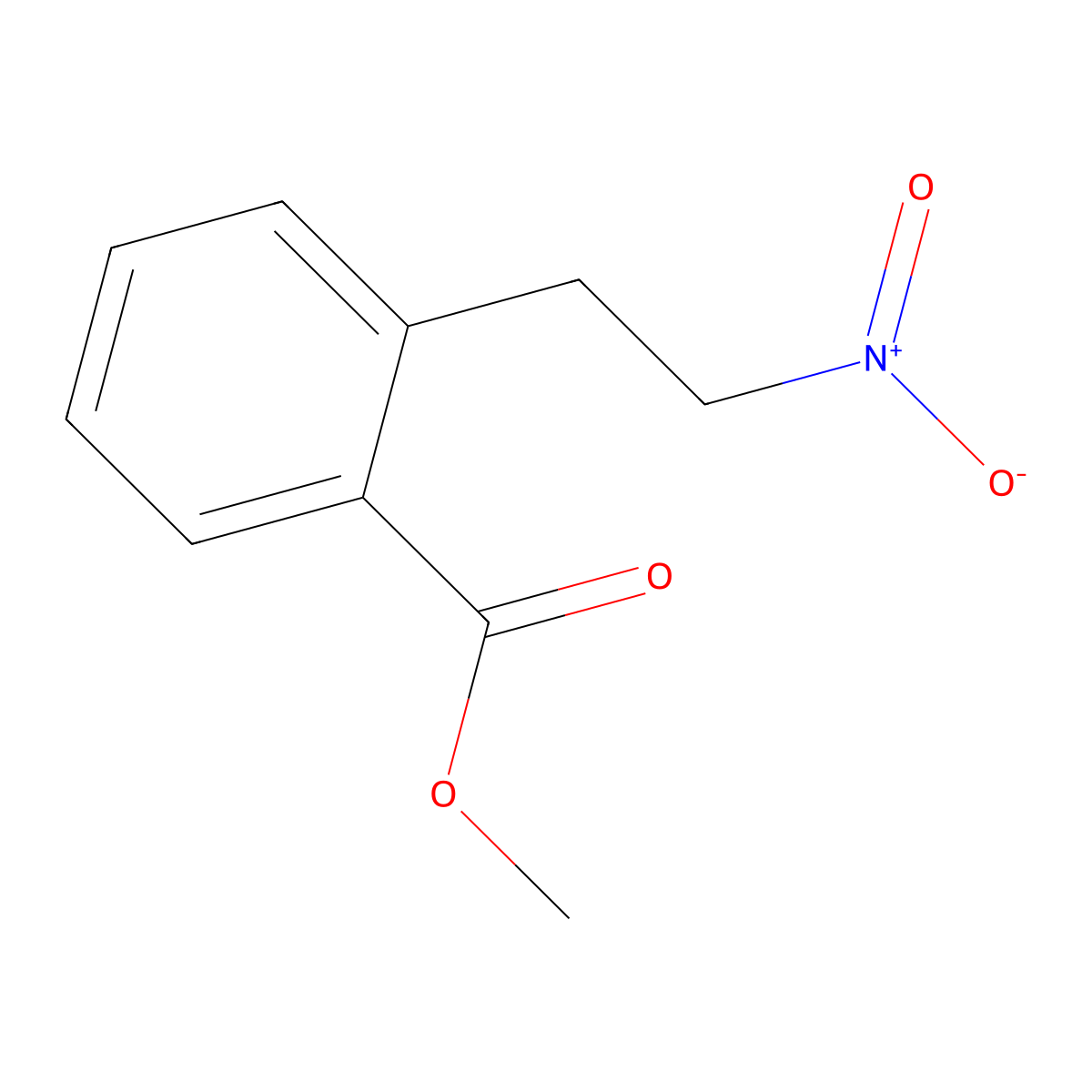 Methyl 2-(2-nitroethyl)benzoate molecular structure, CAS 25109-81-3