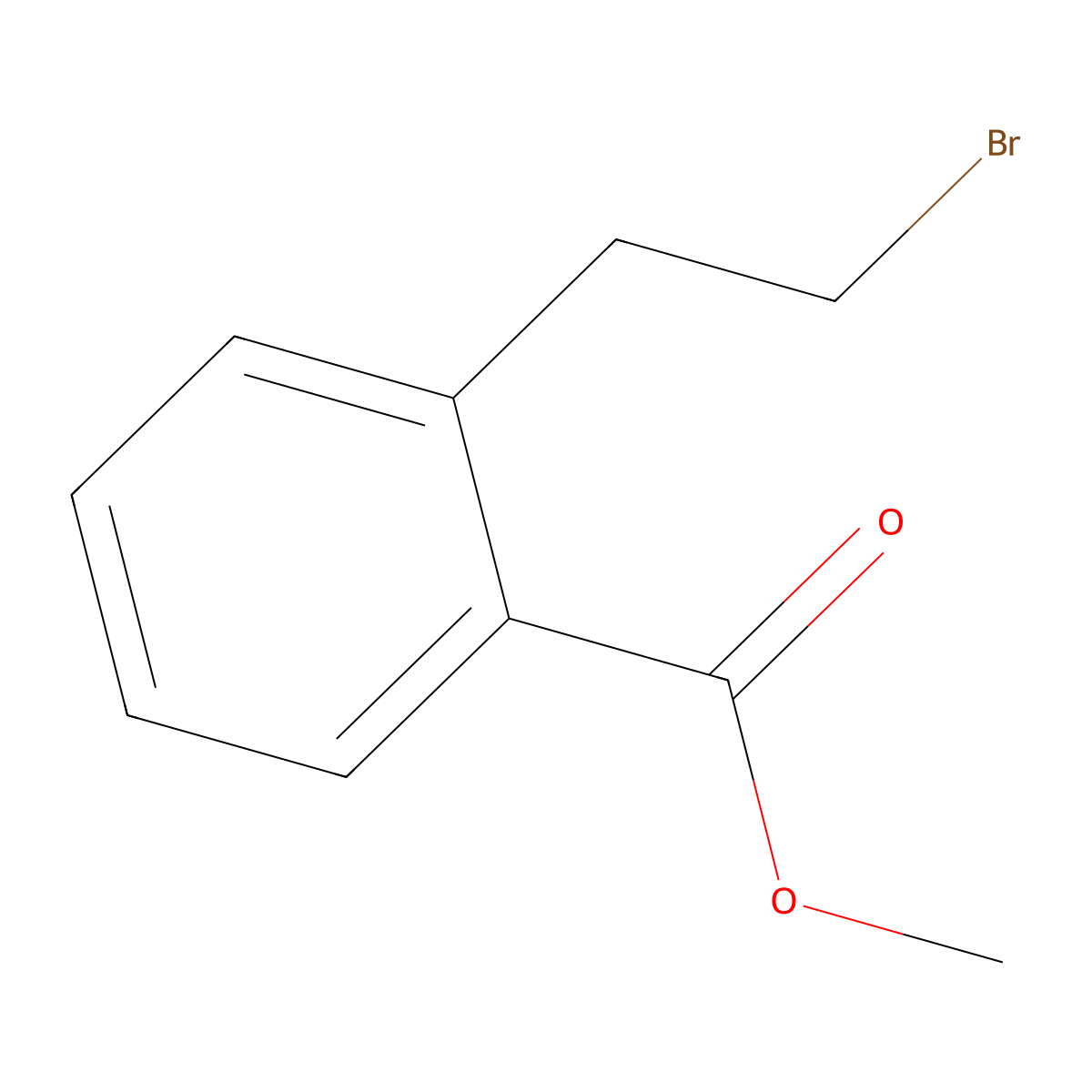 Methyl 2-(2-bromoethyl)benzoate molecular structure, CAS 25109-86-8
