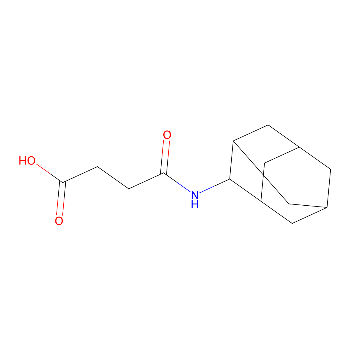 4-(2-Adamantylamino)-4-oxobutanoic acid molecular structure, CAS 251091-73-3