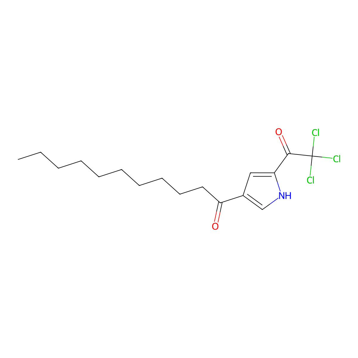 1-[5-(2,2,2-trichloroacetyl)-1H-pyrrol-3-yl]-1-undecanone molecular structure, CAS 251096-61-4