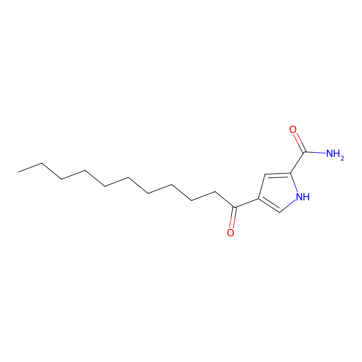 4-undecanoyl-1H-pyrrole-2-carboxamide molecular structure, CAS 251096-63-6