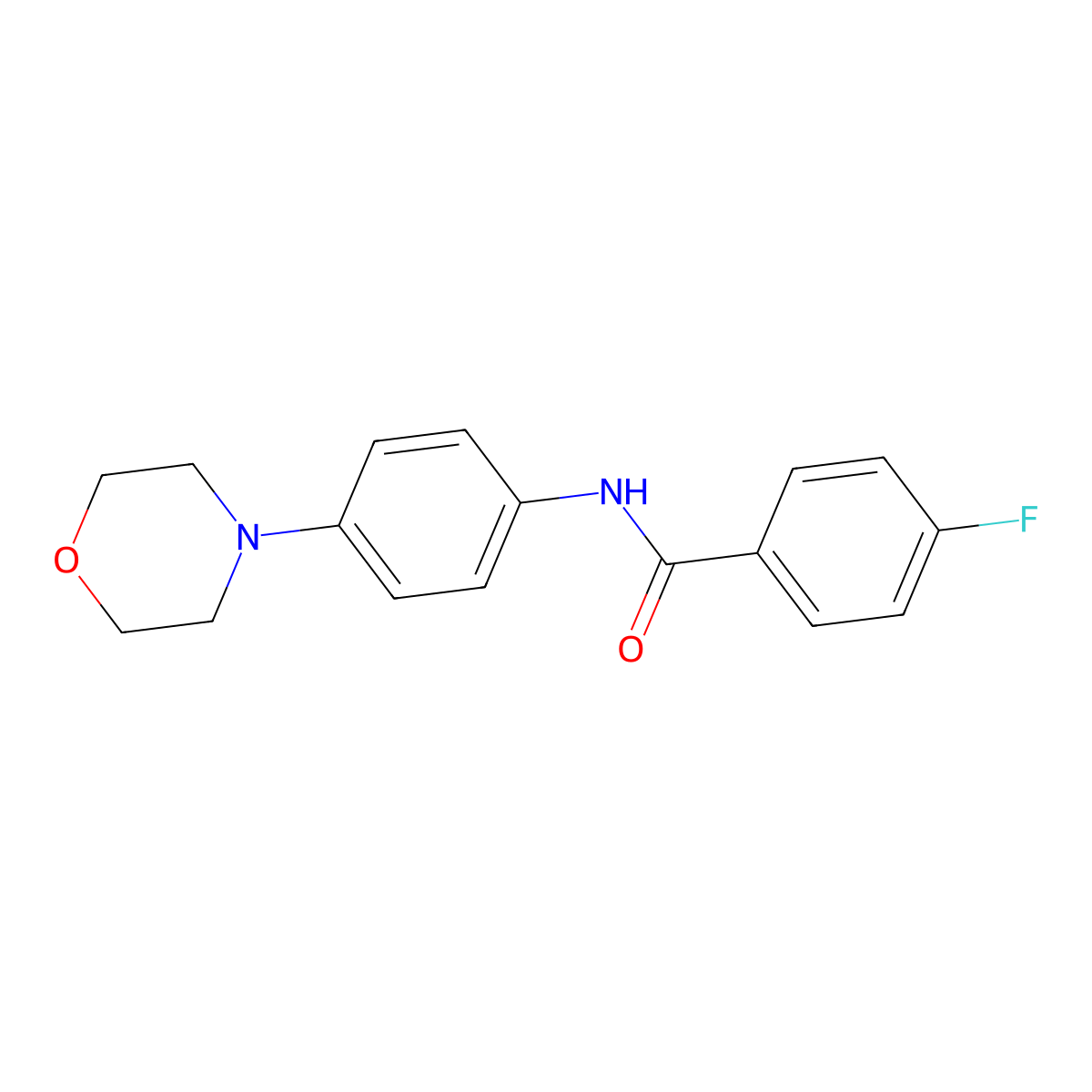 4-fluoro-N-(4-morpholinophenyl)benzenecarboxamide molecular structure, CAS 251096-76-1