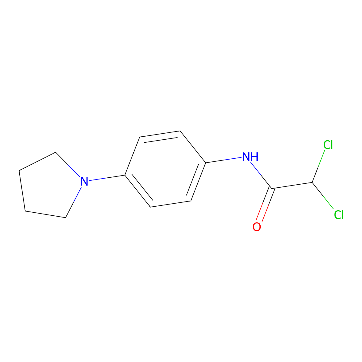 2,2-dichloro-N-[4-(1-pyrrolidinyl)phenyl]acetamide molecular structure, CAS 251097-18-4
