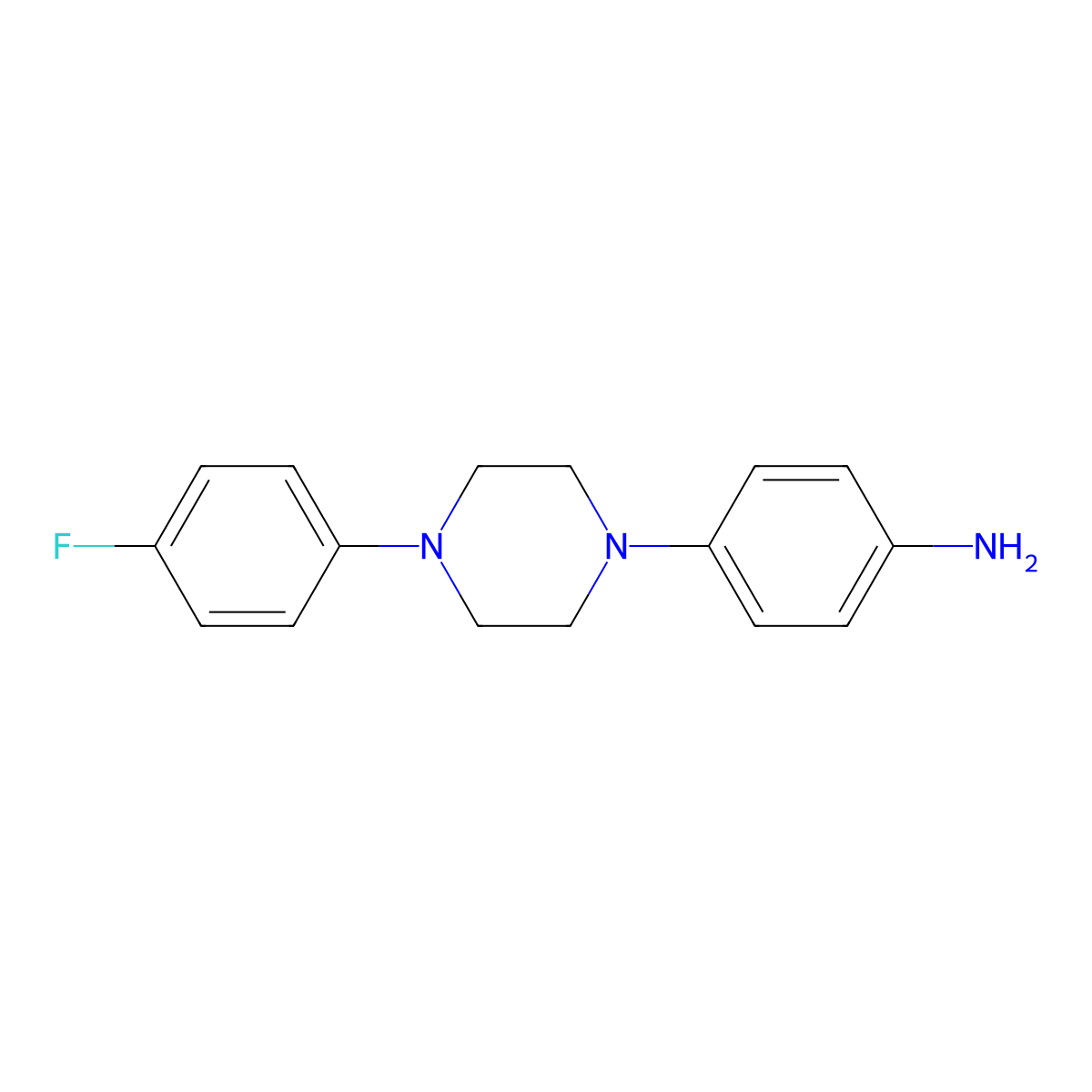 4-[4-(4-Fluorophenyl)piperazino]aniline molecular structure, CAS 251097-69-5