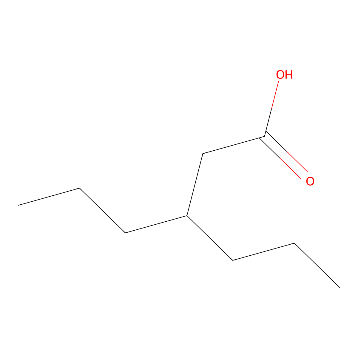 Hexanoic acid, 3-propyl- molecular structure, CAS 25110-61-6