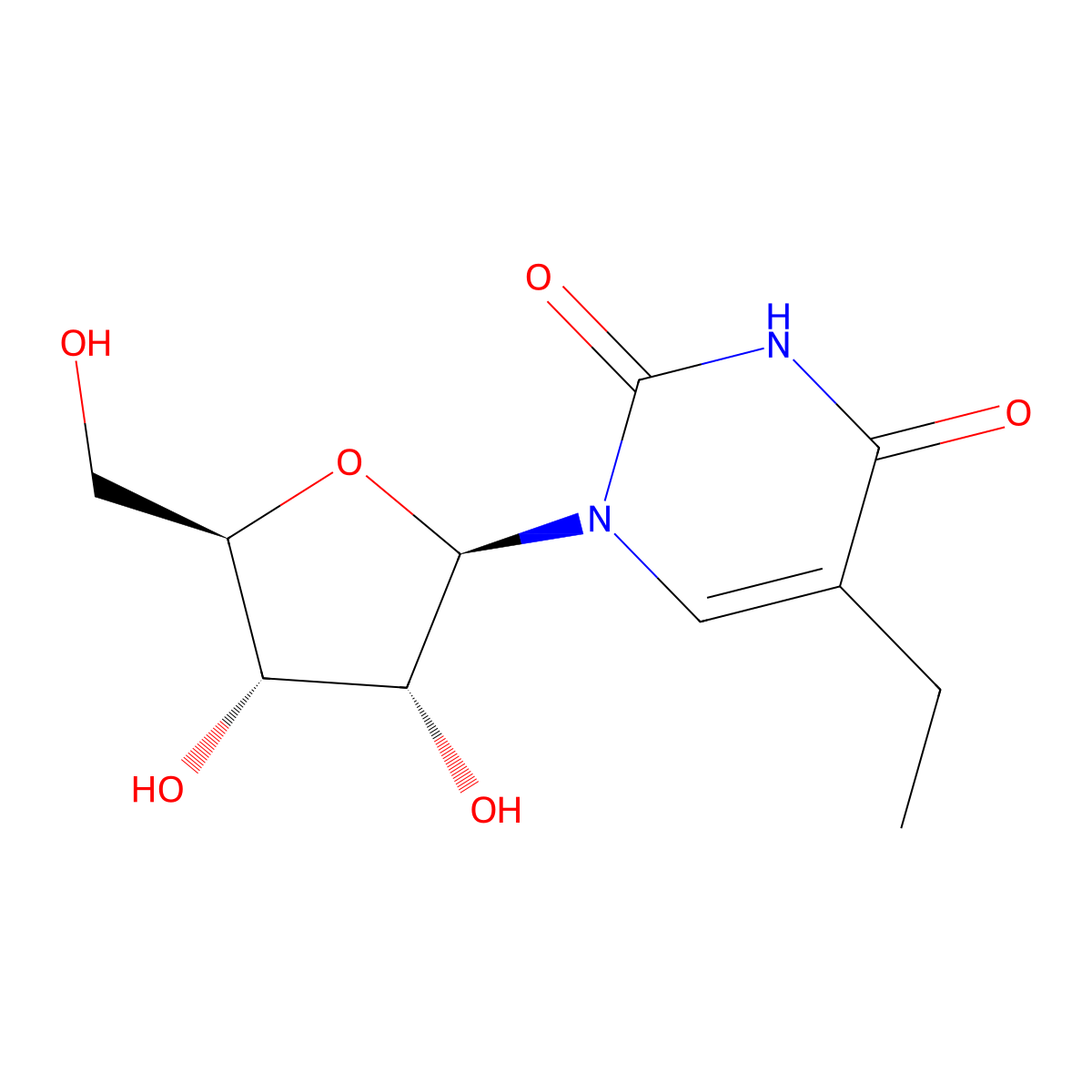 5-Ethyluridine molecular structure, CAS 25110-76-3