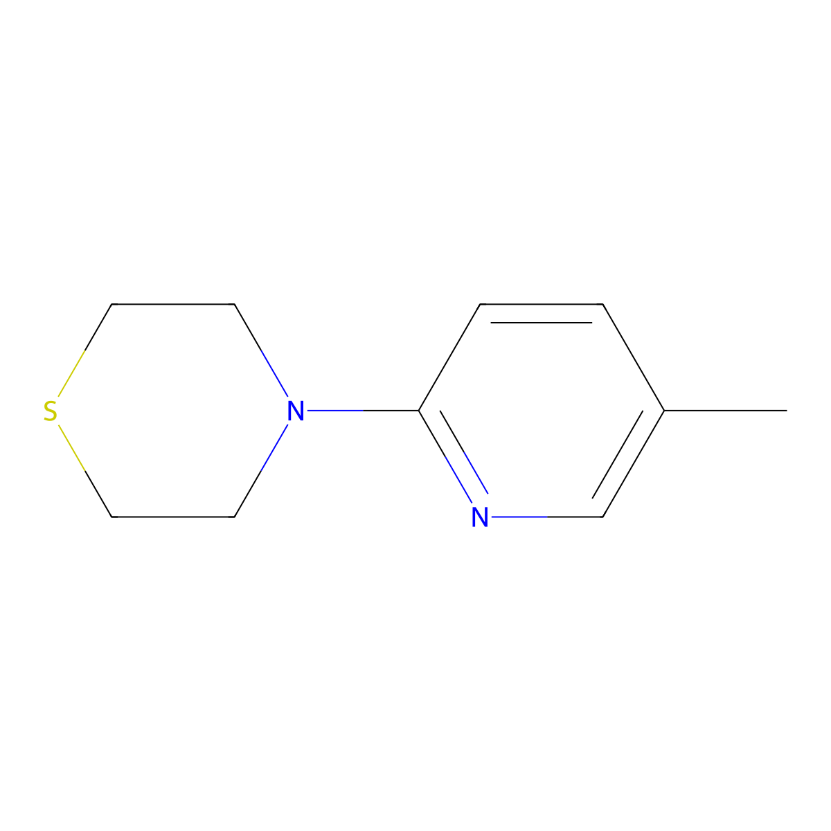 4-(5-Methylpyridin-2-yl)thiomorpholine molecular structure, CAS 251101-38-9