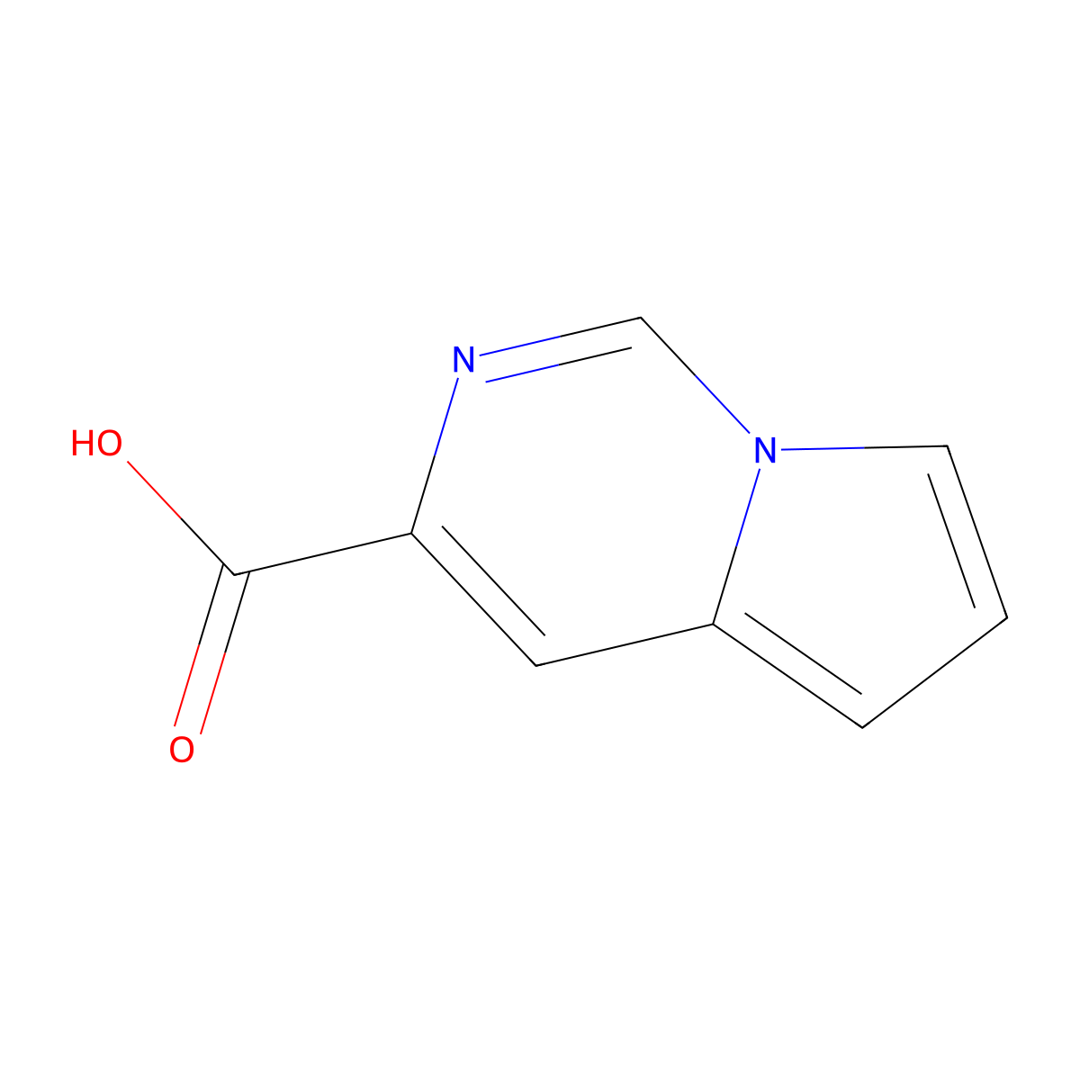 Pyrrolo(1,2-c)pyrimidine-3-carboxylic acid molecular structure, CAS 251102-27-9