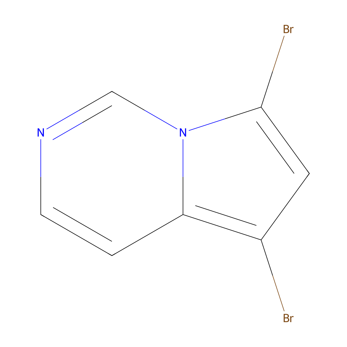 5,7-Dibromopyrrolo[1,2-c]pyrimidine molecular structure, CAS 251102-33-7