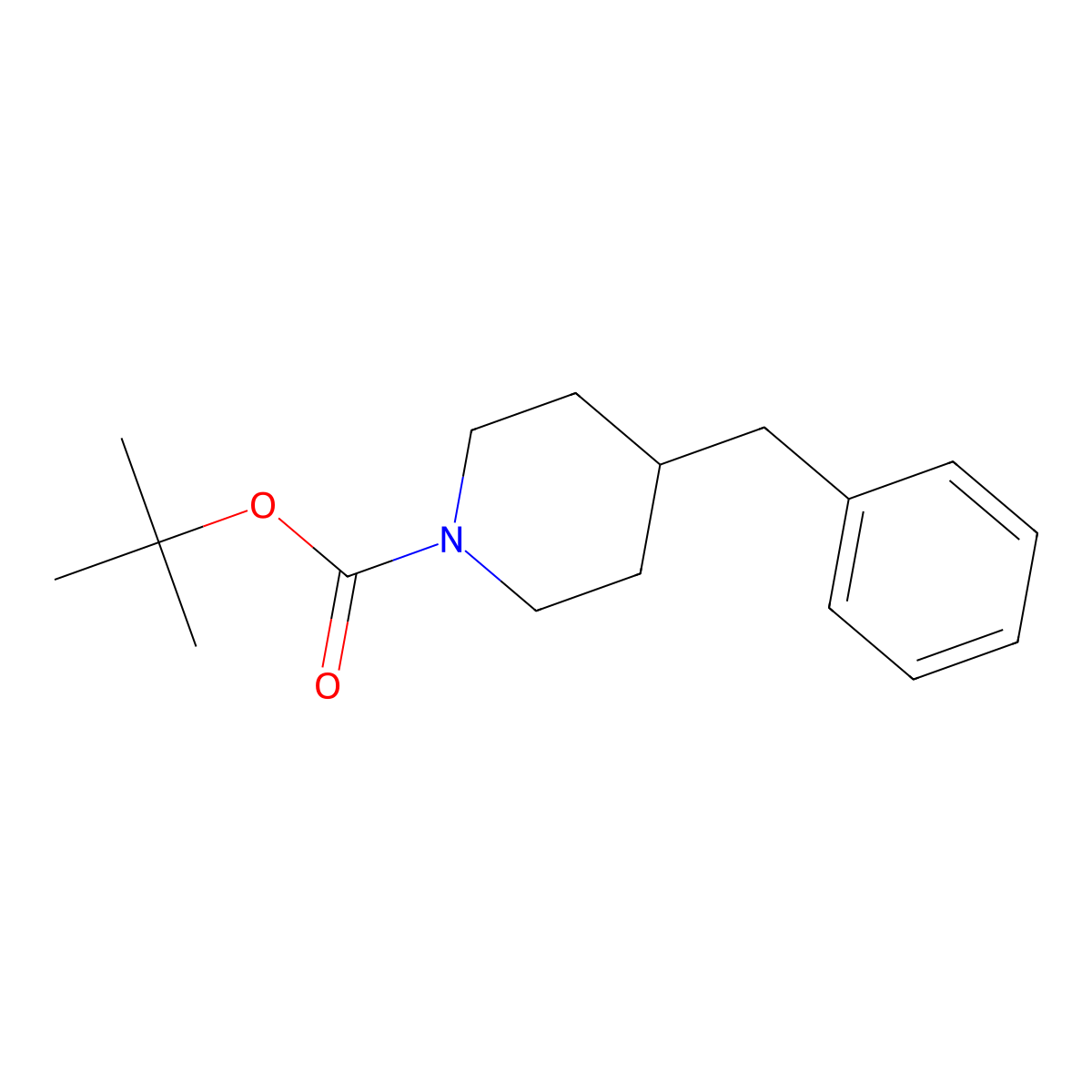 Tert-butyl 4-benzylpiperidine-1-carboxylate molecular structure, CAS 251107-37-6