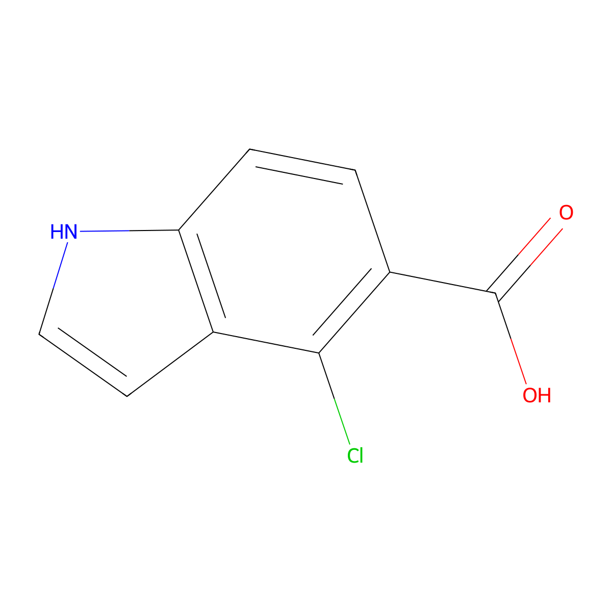 4-Chloro-1H-indole-5-carboxylic acid molecular structure, CAS 251107-41-2