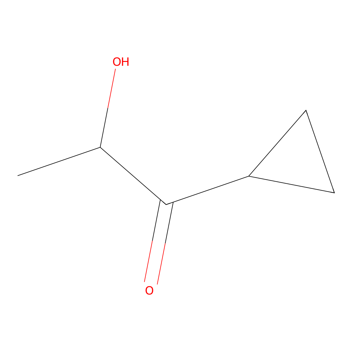 1-Cyclopropyl-2-hydroxypropan-1-one molecular structure, CAS 25111-39-1