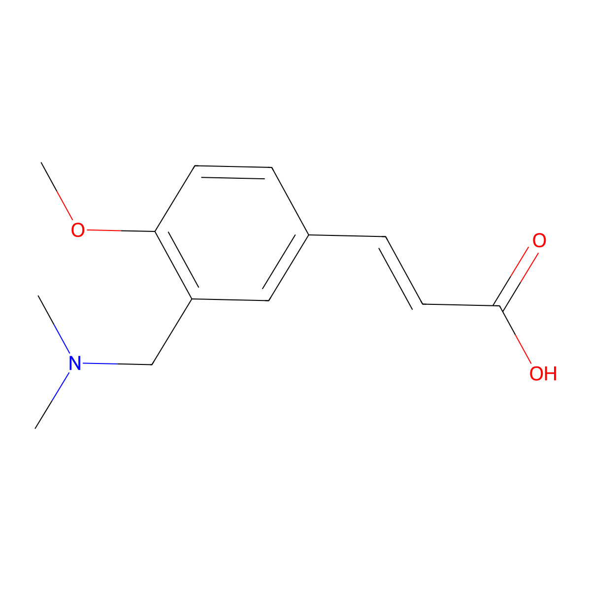 (2E)-3-{3-[(dimethylamino)methyl]-4-methoxyphenyl}acrylic acid molecular structure, CAS 251111-38-3