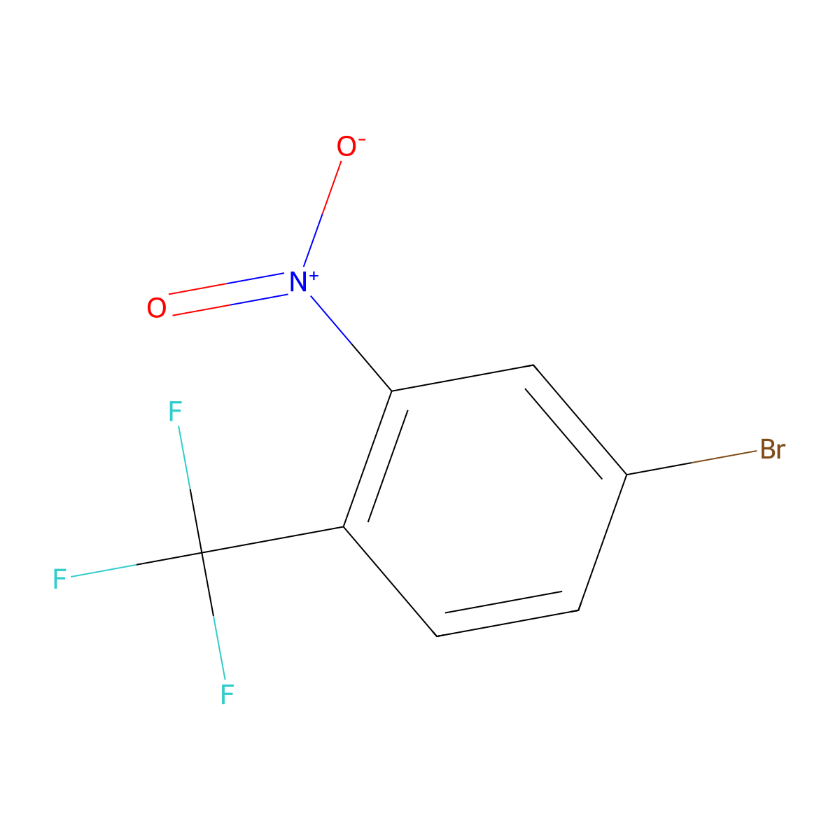 4-Bromo-2-nitro-1-(trifluoromethyl)benzene molecular structure, CAS 251115-21-6