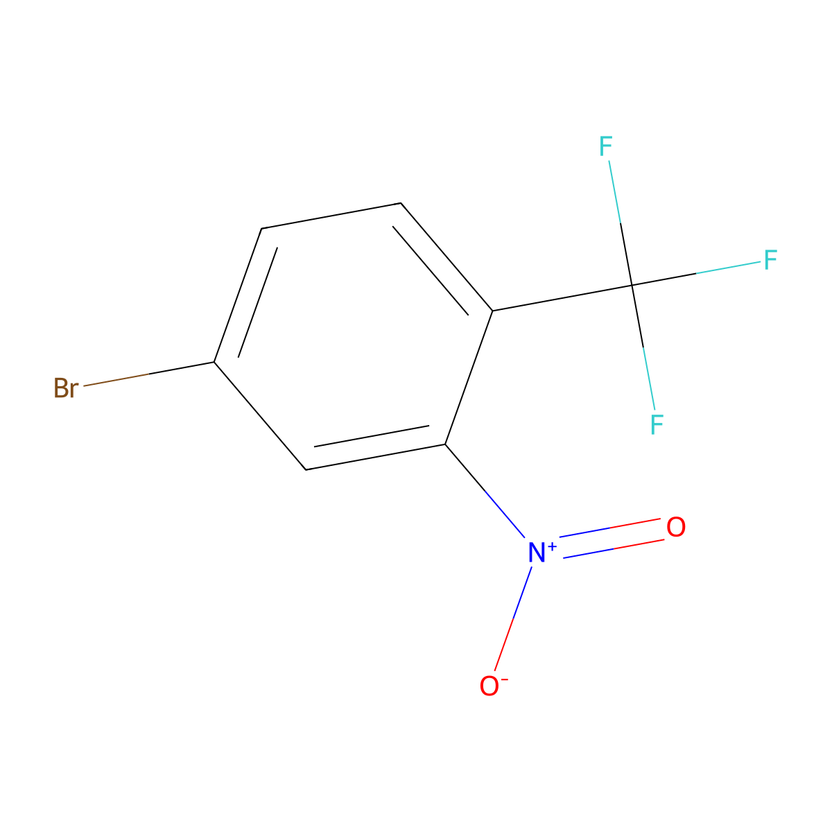 4-Bromo-2-nitro-1-(trifluoromethyl)benzene molecular structure, CAS 251115-21-6