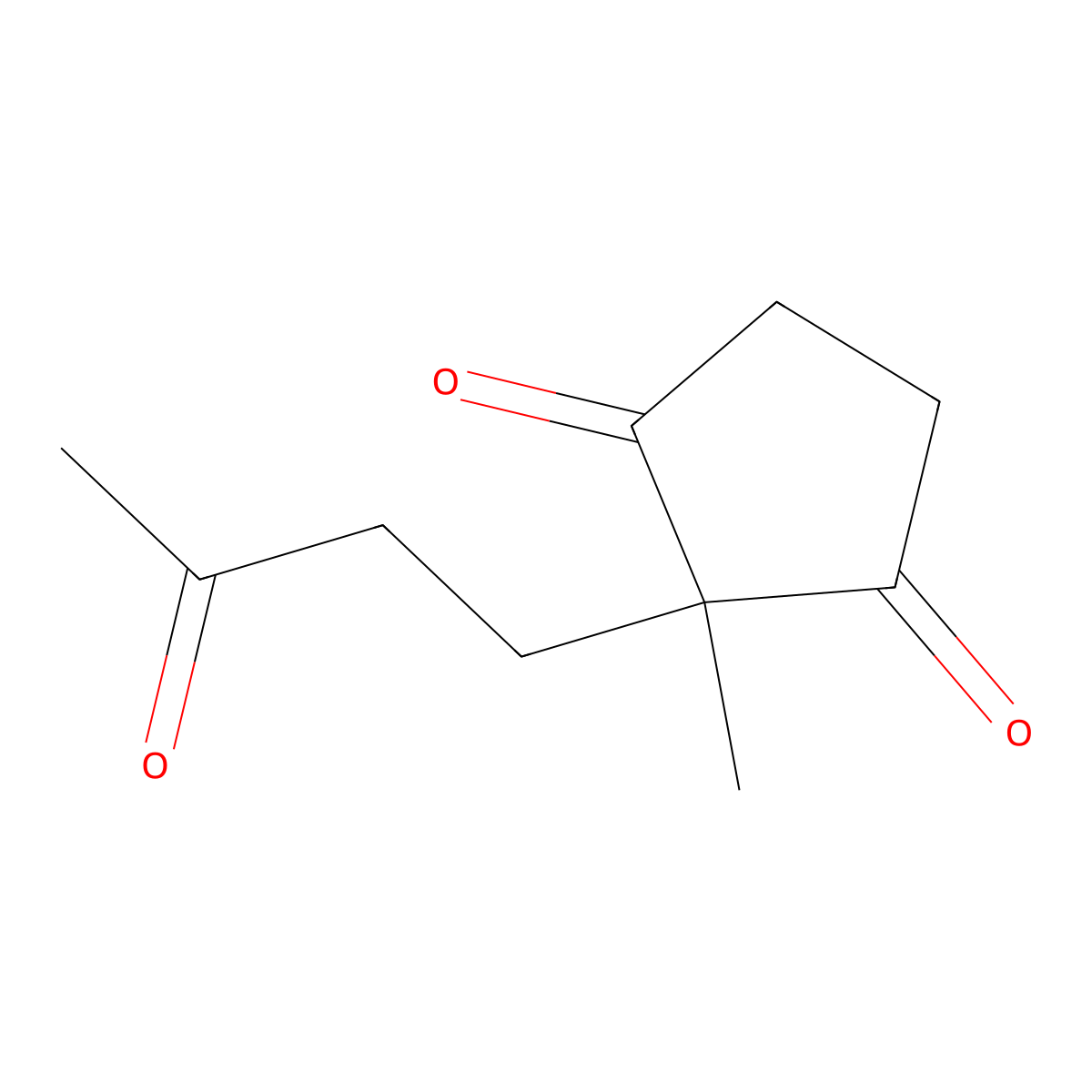 1,3-Cyclopentanedione, 2-methyl-2-(3-oxobutyl)- molecular structure, CAS 25112-78-1