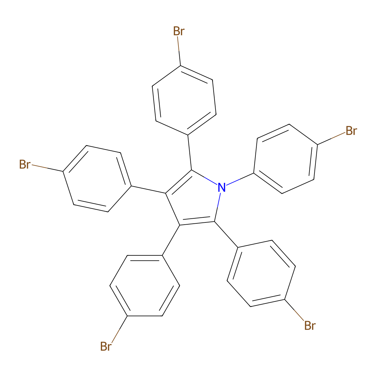 1,2,3,4,5-Pentakis(4-bromophenyl)-1h-pyrrole molecular structure, CAS 2511320-36-6