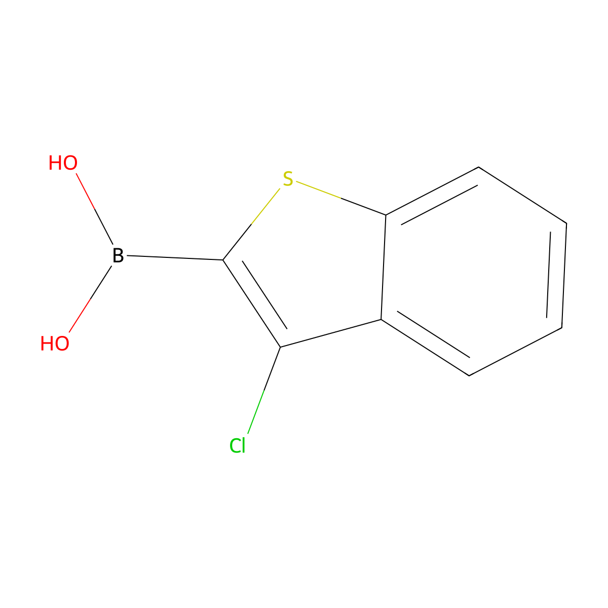 B-(3-Chlorobenzo[b]thien-2-yl)boronic acid molecular structure, CAS 2511425-43-5