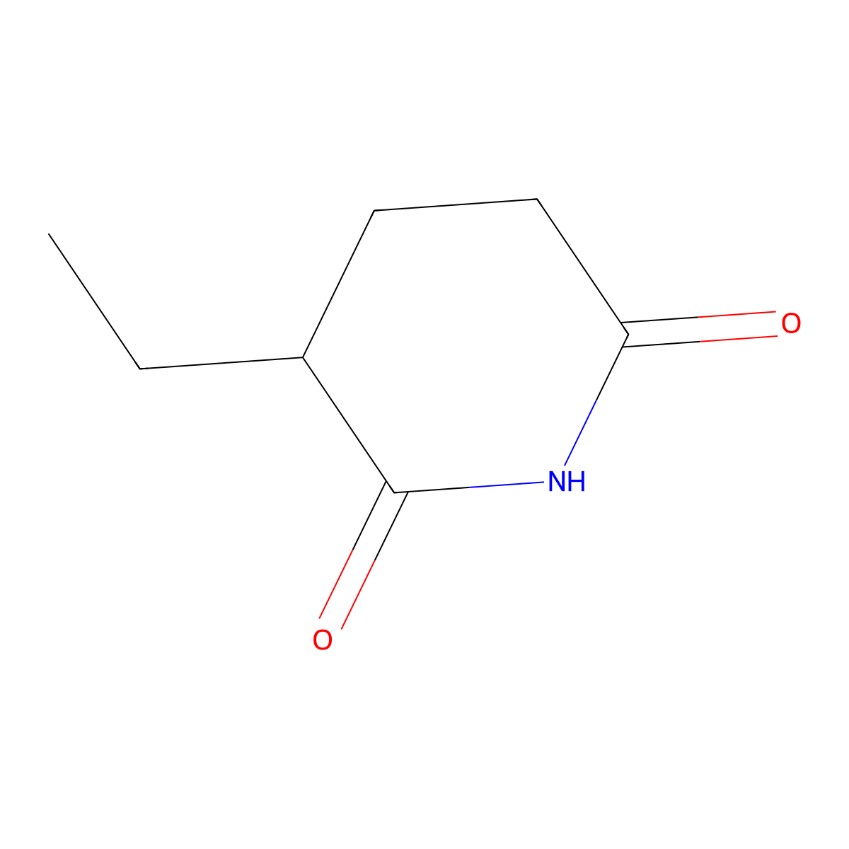 2,6-Piperidinedione, 3-ethyl- molecular structure, CAS 25115-69-9