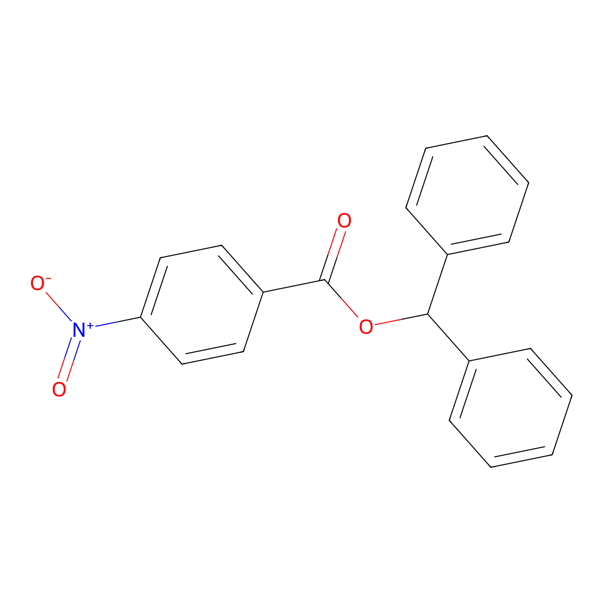Benzhydryl 4-nitrobenzoate molecular structure, CAS 25115-94-0