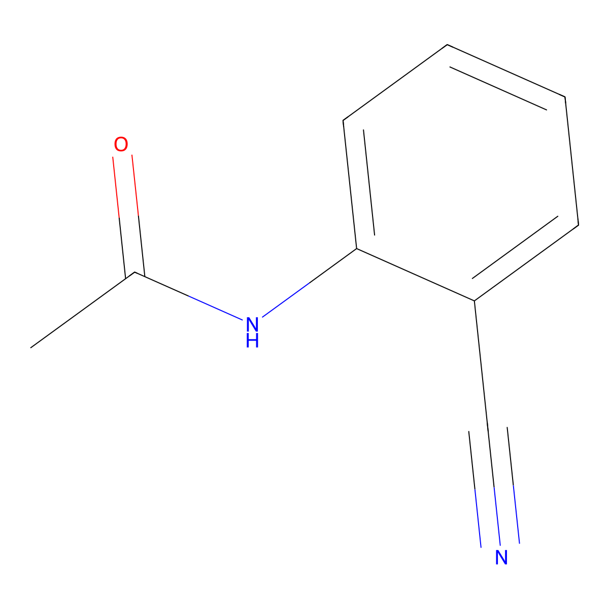 N-(2-cyanophenyl)acetamide molecular structure, CAS 25116-00-1