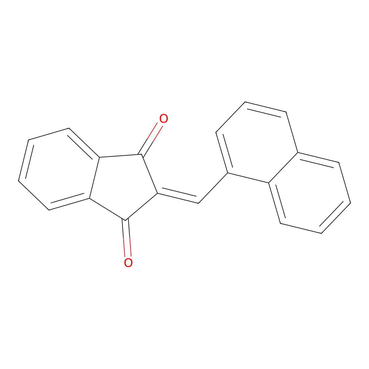 2-Naphthalen-1-ylmethylene-indan-1,3-dione molecular structure, CAS 25116-35-2