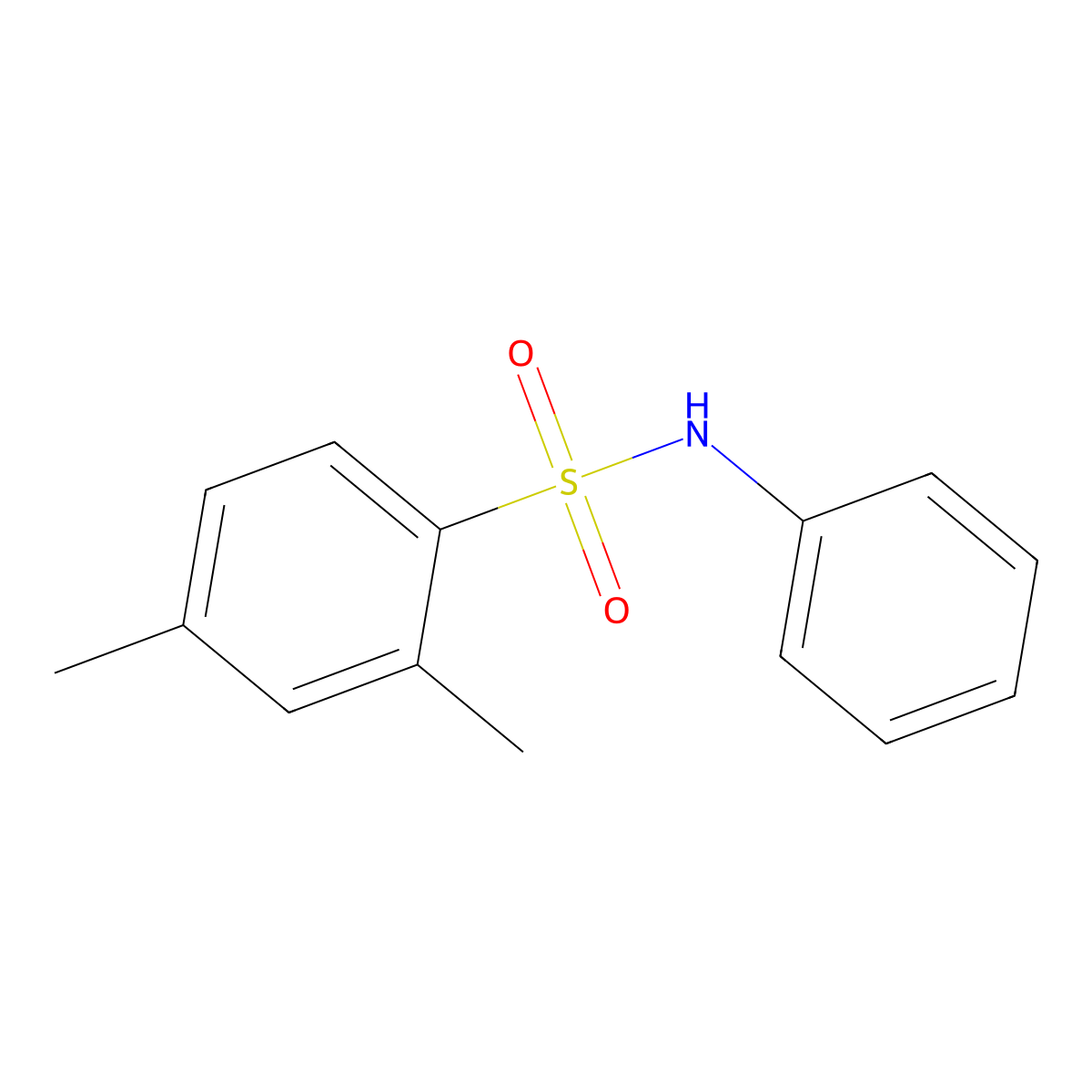 2,4-dimethyl-N-phenylbenzenesulfonamide molecular structure, CAS 25116-88-5