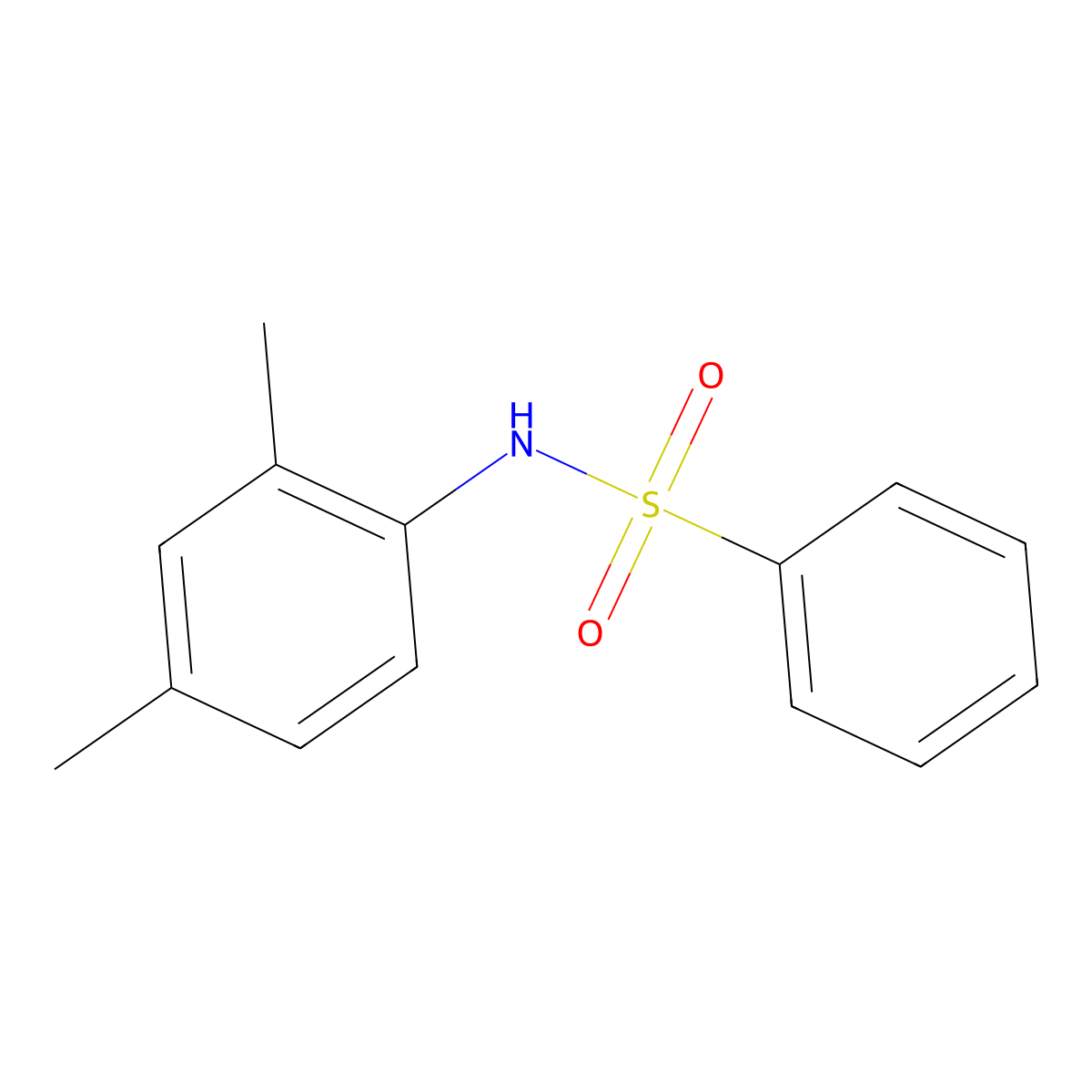 2',4'-Dimethylbenzenesulfonanilide molecular structure, CAS 25116-90-9