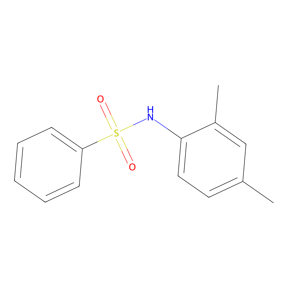 2',4'-Dimethylbenzenesulfonanilide molecular structure, CAS 25116-90-9