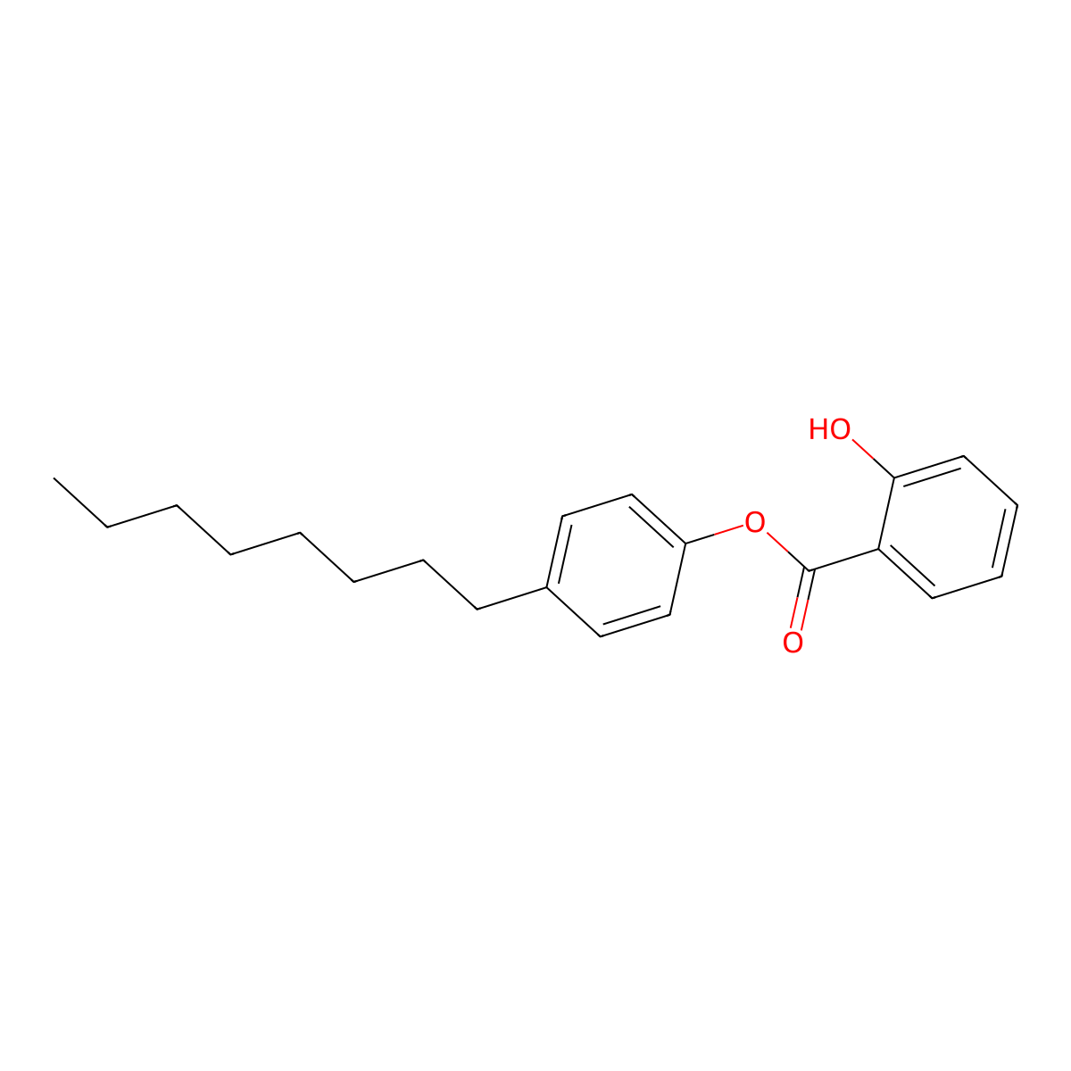 4-Octylphenyl Salicylate molecular structure, CAS 2512-56-3