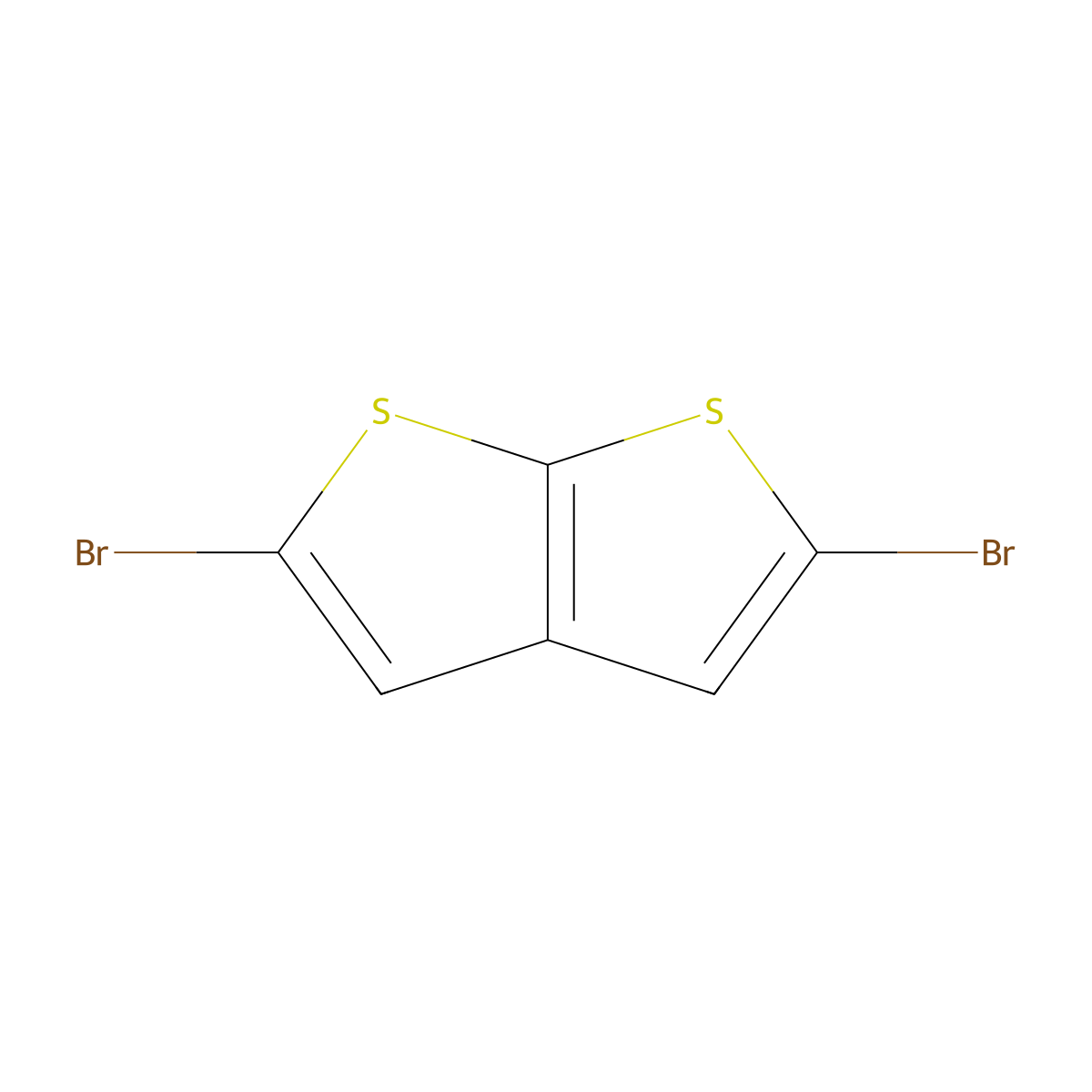 Thieno(2,3-b)thiophene, 2,5-dibromo- molecular structure, CAS 25121-86-2