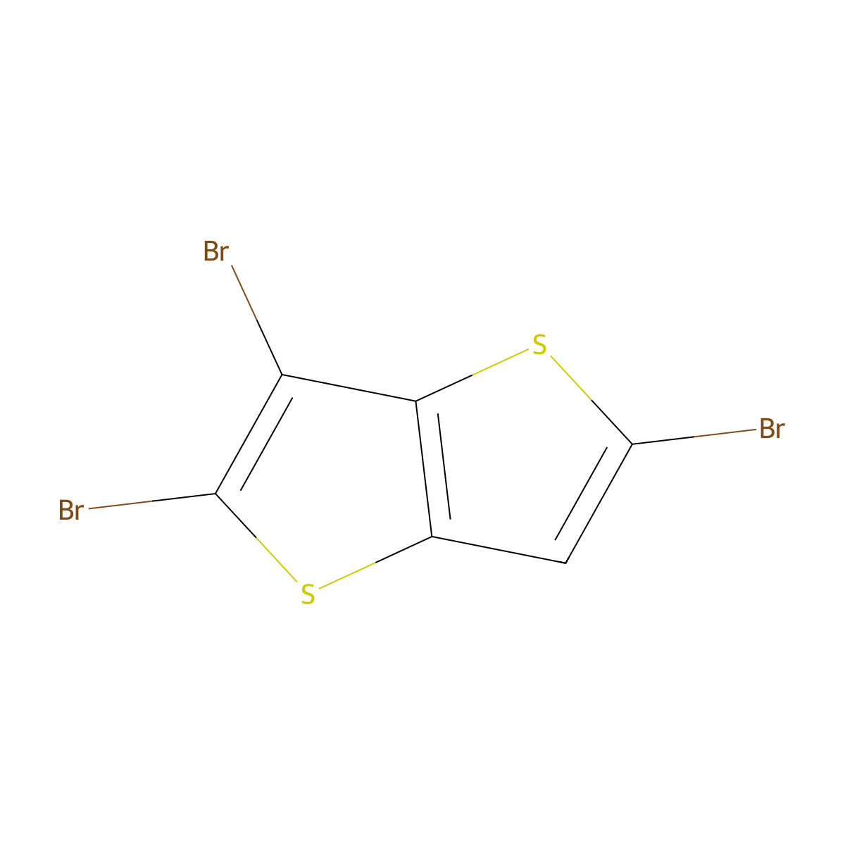 2,3,5-Tribromothieno(3,2-b)thiophene molecular structure, CAS 25121-88-4
