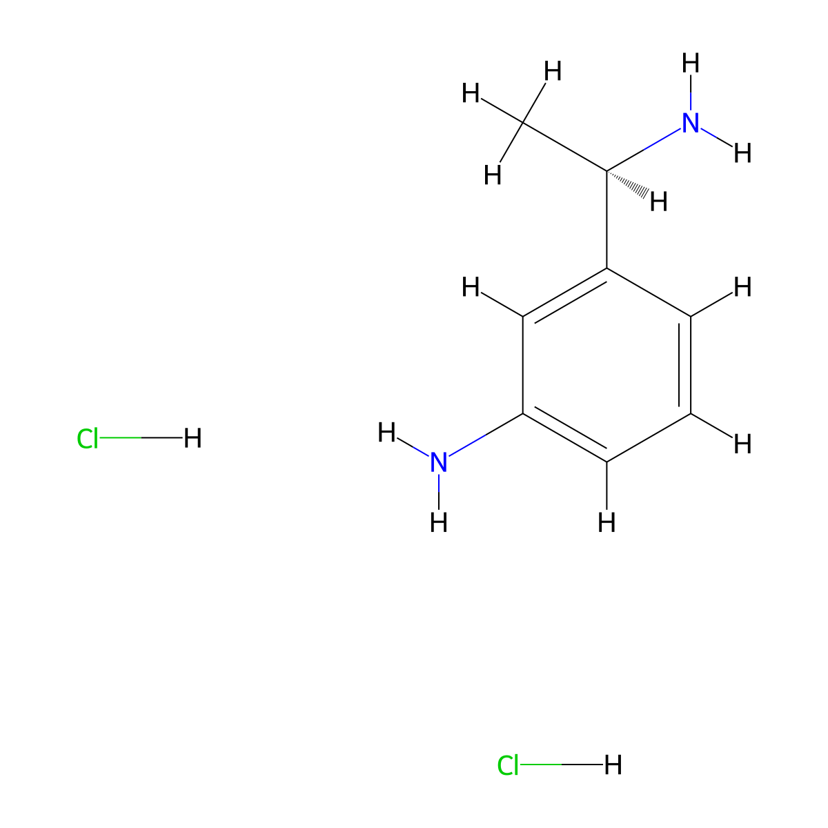 (R)-3-(1-Aminoethyl)aniline dihydrochloride molecular structure, CAS 2512194-85-1