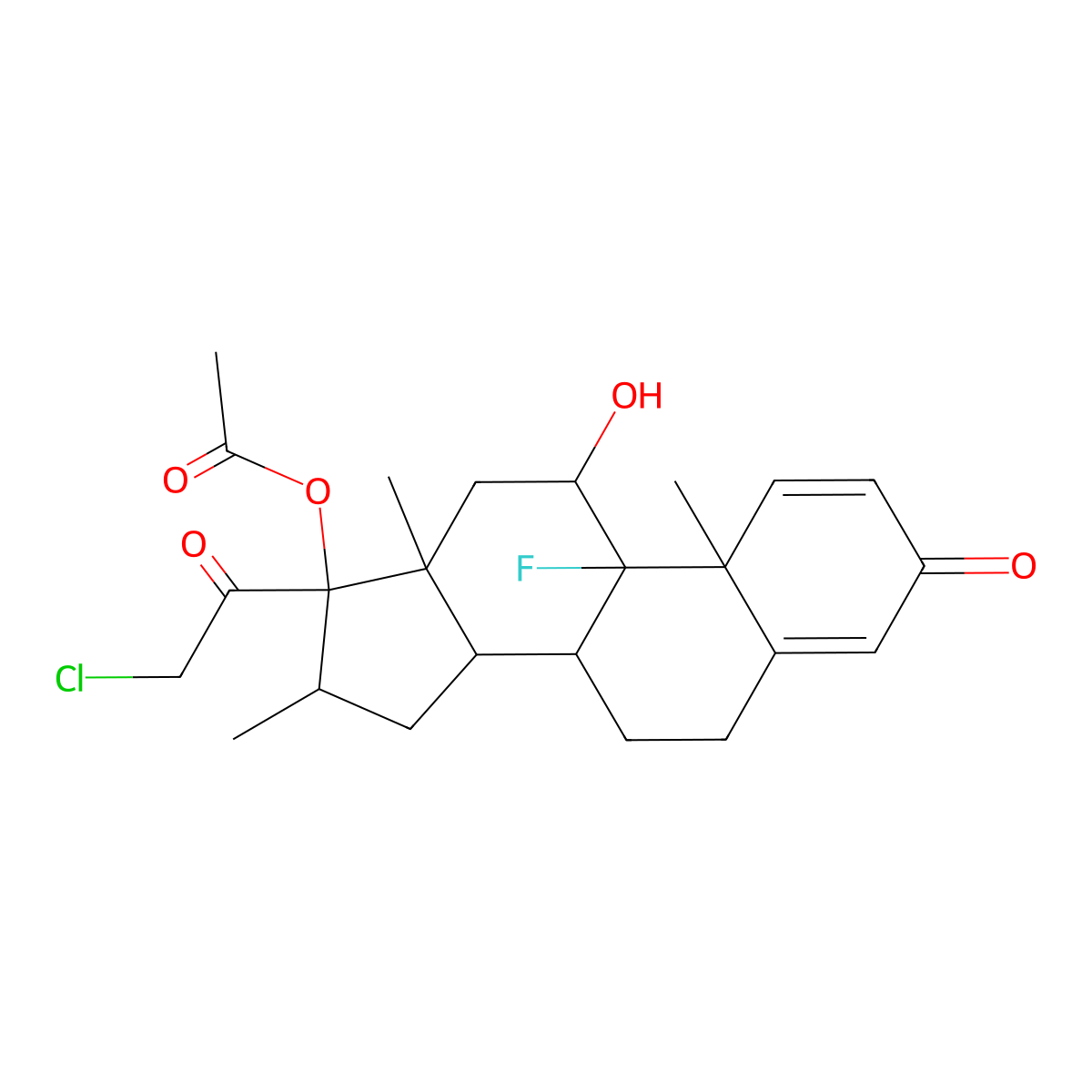 17-O-Acetyl,-21-Deshydroxy,-21-Chloro-Betamethasone molecular structure, CAS 25122-45-6